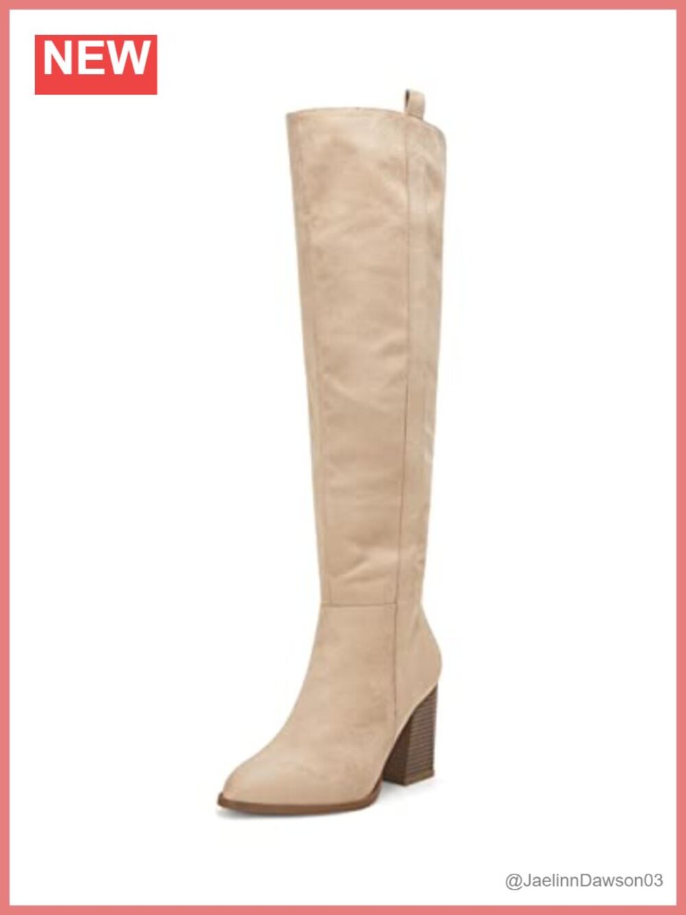 Women's Faux Suede Over the Knee Chunky Heel Stretch Zip Boots